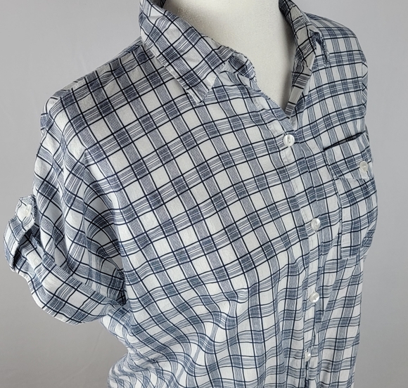 Love Notes blue white top small - Picture 2 of 6